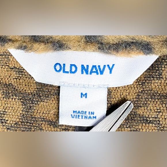 Old Navy Women's Brown Leopard Animal Print Long-Line Cardigan Coat Size M NWT - Picture 7 of 10